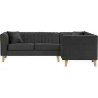 Wintech Canapé d’angle droit Mary-Velluto 19-like oak