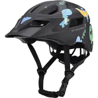Wozinsky Casque VTT pour enfants avec visière amovible Système 360° S Noir