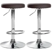 CLP 2x Chaise de bar Ponte - simili-cuir, structure chromée - Crème