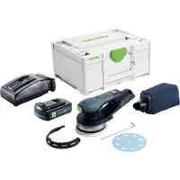 Festool ETSC 2 125-Basic Ponceuse excentrique sans fil 18 V 125 mm Brushless + 1x batterie 3,0 Ah + chargeur + Systainer