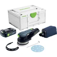 Festool ETSC 2 125-Basic Ponceuse excentrique sans fil 18 V 125 mm Brushless + 1x batterie 3,0 Ah + Systainer - sans chargeur