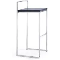 Casa Padrino Designer Chaise de Bar Angulaire Similicuir Noir, Tabouret de Bar empilable