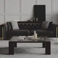 Casa Padrino Table basse de luxe brun foncé 140 cm - Meubles de salon et d'hôtel