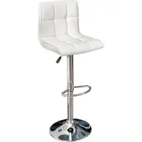 Demotex GmbH Casa Padrino Designer Chaise de Bar Similicuir Blanc - Tabouret de Bar - Meubles Restaurant Hôtel