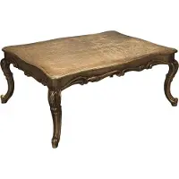 Casa Padrino Luxe Table basse baroque or antique 100 x 90 x H. 45 cm - Table de salon style antique - Meubles de style baroque