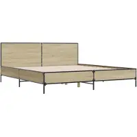 Syfax Cadre de lit sans matelas chêne sonoma 180x200 cm