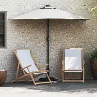 Prolenta Maison Exclusive - Parasol de jardin, couleur sable, dimensions 294 x 150 x 223 cm, en polyester et acier