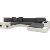 Xl Moebel Gmbh XXL Ecksofa U-Form Ledersofa Sofa Polster Couch Leder USB Wohnlandschaft