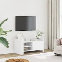 Prolenta Maison Exclusive - Meuble TV blanc 80x35x40 cm Matériau dérivé du bois