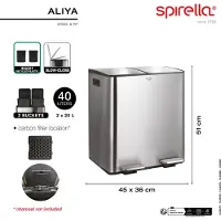 Spirella Aliya, Poubelle, Gris