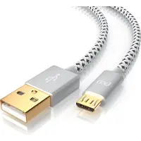 Primewire Premium Micro USB 2,4A Câble de charge rapide - Câble en nylon connecteur métallique - Câble de charge / données haute vitesse - 2m