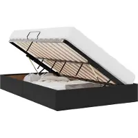 vidaXL Lit ottoman avec rangement Noir 120 x 200 cm Velours