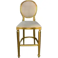 Casa Padrino Chaise de bar baroque crème / or - Tabouret de bar style antique fait à la main - Meubles baroques