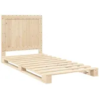 Syfax Cadre de lit sans matelas avec tête de lit 100x200 cm