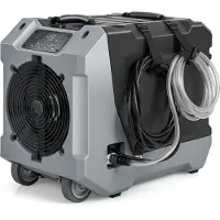 Costway Déshumidificateur d'air 85L/jour, déshumidificateur de chantier avec pompe, minuterie 24H, poignée, 2 roues en caoutchouc & tuyau de vidange, déshumidificateur industriel Noir
