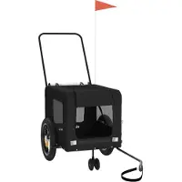Syfax Remorque de vélo pour animaux de compagnie noir