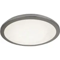 Searchlight Plafonnier LED, chrome, effet sable de cristal, 30 cm
