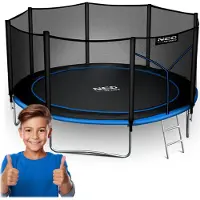 Neo-Sport Trampoline de jardin de 13 pieds (404 cm) avec filet de sécurité et échelle