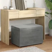 Prolenta Maison Exclusive - Tabouret gris foncé, dimensions 61 x 41 x 40 cm, revêtement en velours, structure en bois d'ingénierie