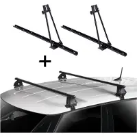 VDP 2x porte-vélos ORION + barres de toit EVO acier compatibles avec Ford Fiesta IV 5 portes 1995-2002