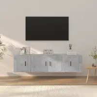 Prolenta Maison Exclusive - Ensemble de meubles TV 3 pcs Gris béton Bois d'ingénierie