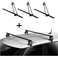 VDP 3x porte-vélos ORION + barres de toit EVO acier compatibles avec la Lancia Kappa 4 portes 1994-2001