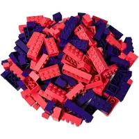 LEGO Briques hautes Mélange rose et violet NOUVEAU Quantité 200x - Chaque mélange est composé individuellement