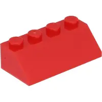 LEGO 25x 2x4 tuiles rouge + 5 fenêtres