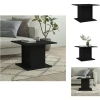 vidaXL Table basse noire 55,5x55,5x40 cm Bois composite - Tables basses