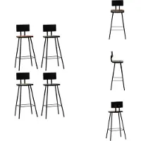 vidaXL Tabouret de bar 4 pcs. en bois ancien massif - Tabouret de bar