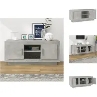 vidaXL Armoire TV gris béton 102x35x45 cm Bois composite - Meuble TV