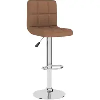 Syfax Tabouret de bar Marron Tissu