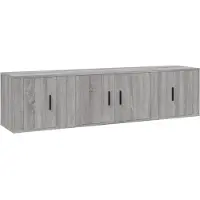 Syfax Ensemble de meubles TV 3 pcs Sonoma gris Bois d'ingénierie