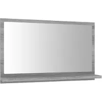 Syfax Miroir de bain Sonoma gris 60x10,5x37 cm Bois d'ingénierie