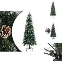 vidaXL Arbre de Noël artificiel avec support Vert 210 cm PVC - Sapins de Noël