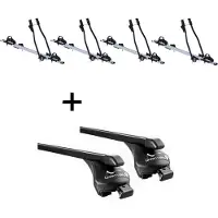 VDP 4xPorte-vélos SAGITTAR + porte-rail Quick acier L compatible avec Toyota Auris break à partir de 2013
