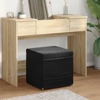 Prolenta Maison Exclusive - Tabouret noir, 41 x 41 x 40 cm, revêtement en velours et structure en bois d'ingénierie