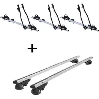 VDP 3x porte-vélos SAGITTAR + barres de toit VDP004 L compatibles avec la BMW Série 3 Touring (break) E91 43317