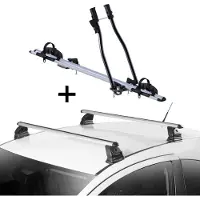 VDP Porte-vélos SAGITTAR + barres de toit EVO ALU compatibles avec Citroën Nemo 3-5 portes à partir de 2008