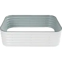 StarTech.com Jardinière en métal - Potager surélevé - Système 10 en 1 - Très grand format - 4 panneaux courbés + 6 panneaux droits - 195 x 60 x 43 cm - Blanc