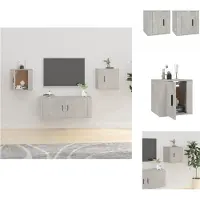 vidaXL Armoires murales TV 2 pcs. Gris béton 40x34,5x40 cm - Meubles TV