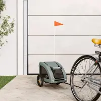 Prolenta Remorque de vélo exclusive - Pour chiens, couleur grise, en Oxford et en fer