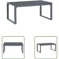 The Living Store Table basse 90×50×40 cm Aluminium