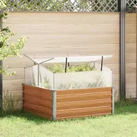 Prolenta Maison Exclusive - Jardinière avec serre Marron clair 100 x 100 x 77 cm