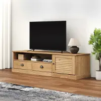 Prolenta Meuble TV exclusif - Modèle VIGO, 156x40x40 cm, en bois massif de pin