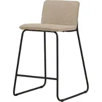 Furnlux Classic FURNLUX Tabouret de bar Bisbee Beige Und Black 41cm / Hauptfarbe : Beige / Dimensions : 41 x 50 x 85 cm