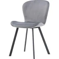 Furnlux Classic FURNLUX Chaise de salle à manger Lilja Grey Und Black 48cm / Hauptfarbe : Gris / Dimensions : 48 x 50 x 80 cm