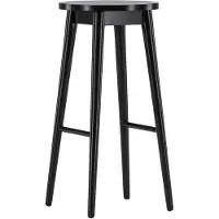 Furnlux Classic FURNLUX Tabouret de bar Mollosand Noir 36cm / Hauptfarbe : Schwarz / Abmessungen : 36 x 36 x 75 cm