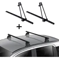 VDP 2x porte-vélos ORION + barres de toit EVO acier compatibles avec VW Amarok 3-5 portes à partir de 2011