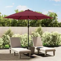 Prolenta Maison Exclusive - Tissu de remplacement pour parasol d'extérieur Bordeaux 300 cm